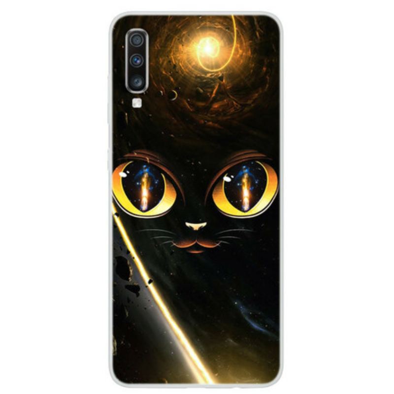 Capa Para Samsung Galaxy A70 Gato Da Galáxia