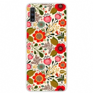 Capa Para Samsung Galaxy A70 Tapeçaria Floral