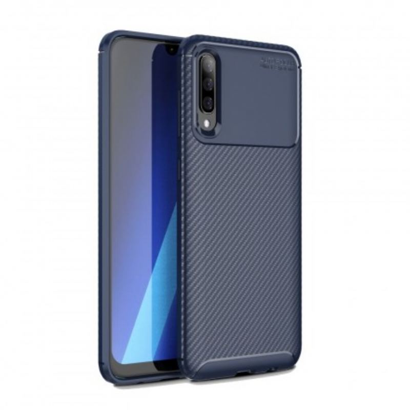 Capa Para Samsung Galaxy A70 Textura Flexível De Fibra De Carbono