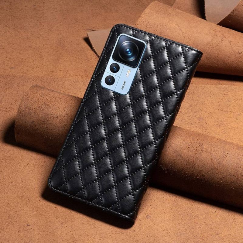 Capa De Celular Para Xiaomi 12T / 12T Pro Flip Cor Binfen Acolchoada