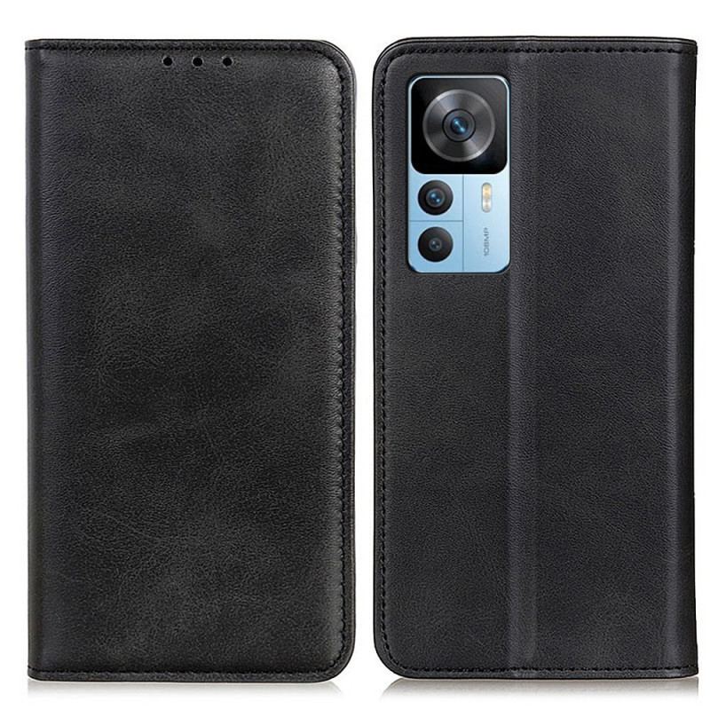 Capa De Celular Para Xiaomi 12T / 12T Pro Flip Couro Rachado