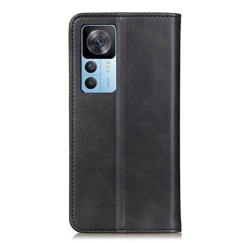 Capa De Celular Para Xiaomi 12T / 12T Pro Flip Couro Rachado