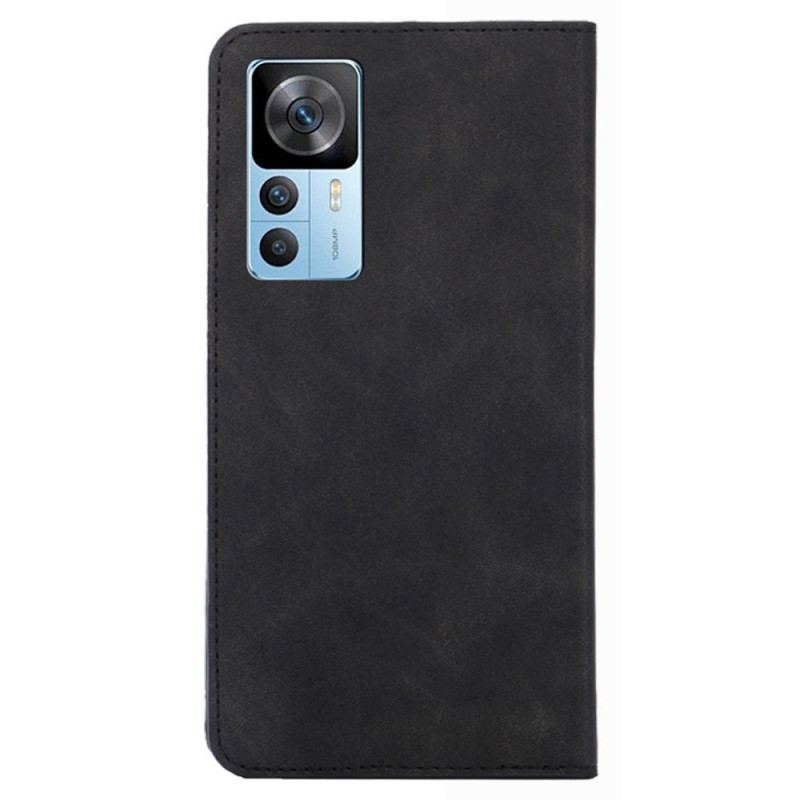 Capa De Celular Para Xiaomi 12T / 12T Pro Flip Efeito Couro