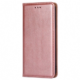 Capa De Celular Para Xiaomi 12T / 12T Pro Flip Efeito Couro Envernizado