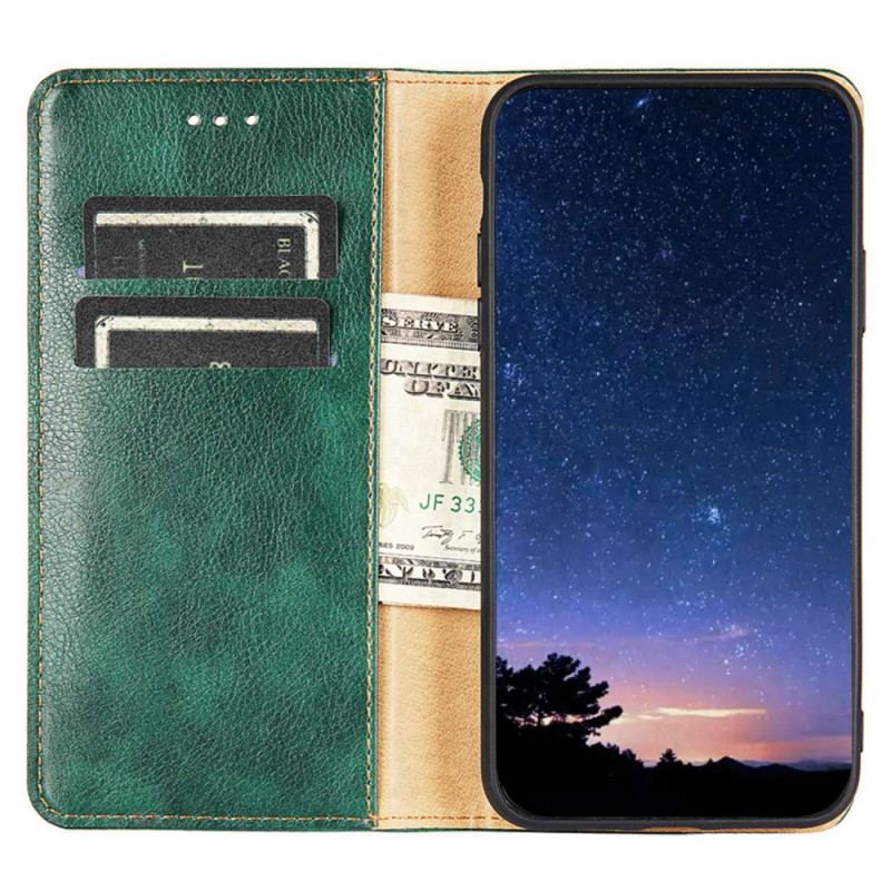 Capa De Celular Para Xiaomi 12T / 12T Pro Flip Efeito Couro Envernizado