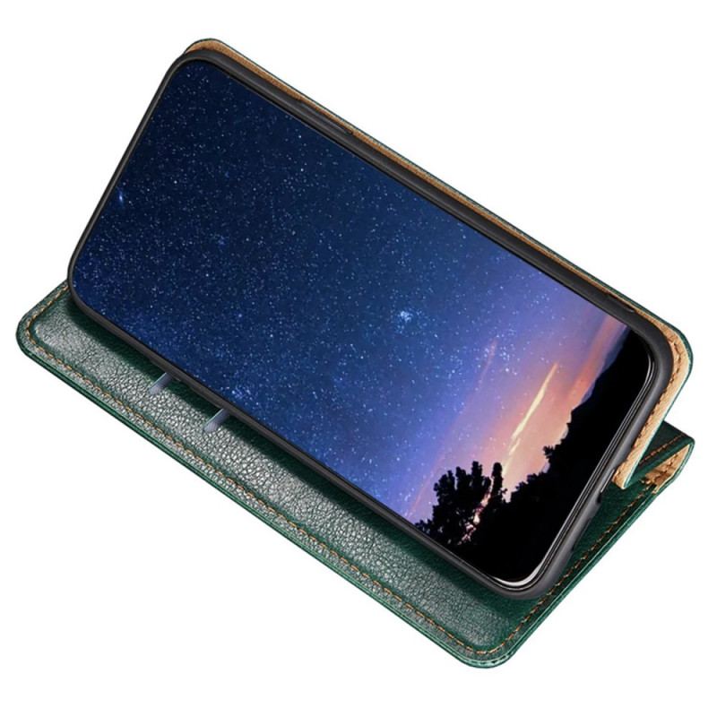 Capa De Celular Para Xiaomi 12T / 12T Pro Flip Efeito Couro Envernizado