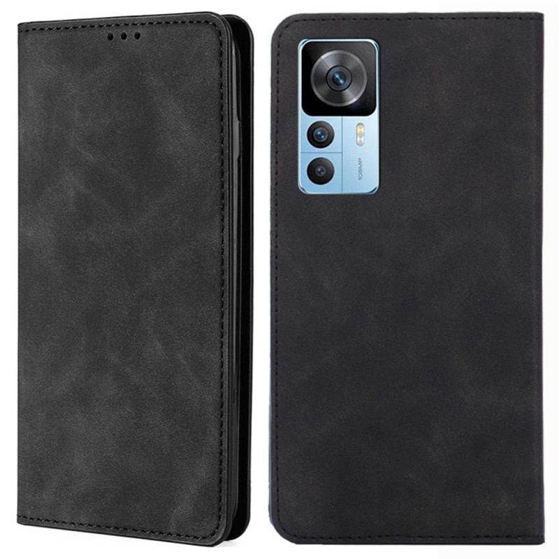 Capa De Celular Para Xiaomi 12T / 12T Pro Flip Elegância De Couro Sintético