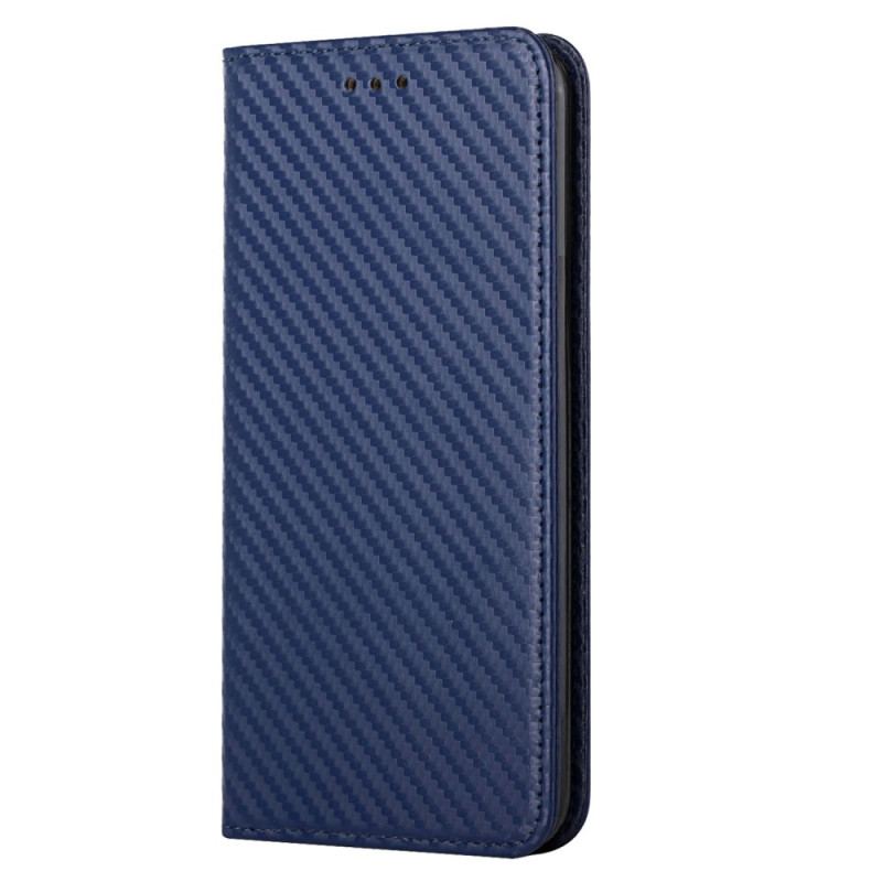 Capa De Celular Para Xiaomi 12T / 12T Pro Flip Fibra De Carbono Com Cordão