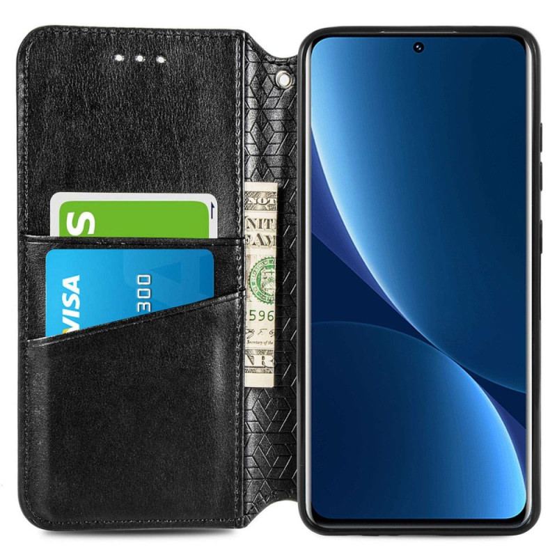 Capa De Celular Para Xiaomi 12T / 12T Pro Flip Folhas Tribais