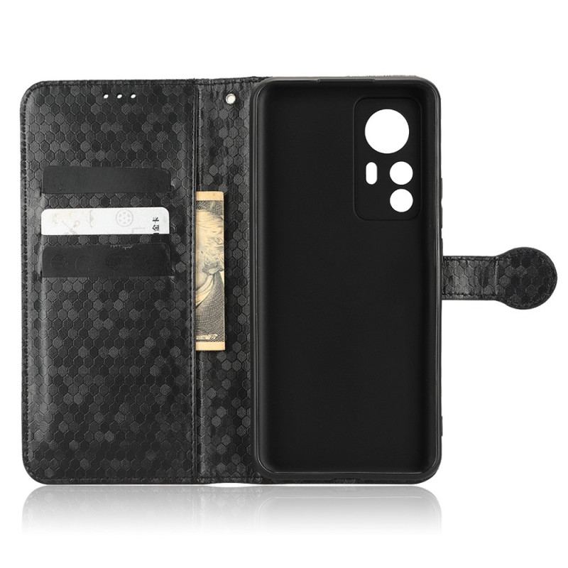 Capa De Couro Para Xiaomi 12T / 12T Pro De Cordão Design Strappy 3d