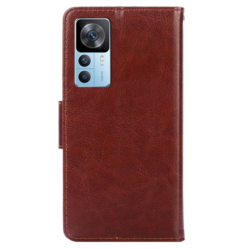 Capa De Couro Para Xiaomi 12T / 12T Pro Couro Falso Vintage