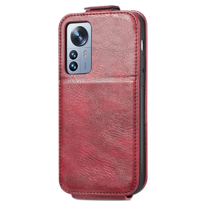 Capa De Couro Para Xiaomi 12T / 12T Pro Flip Porta-moedas Com Aba Vertical