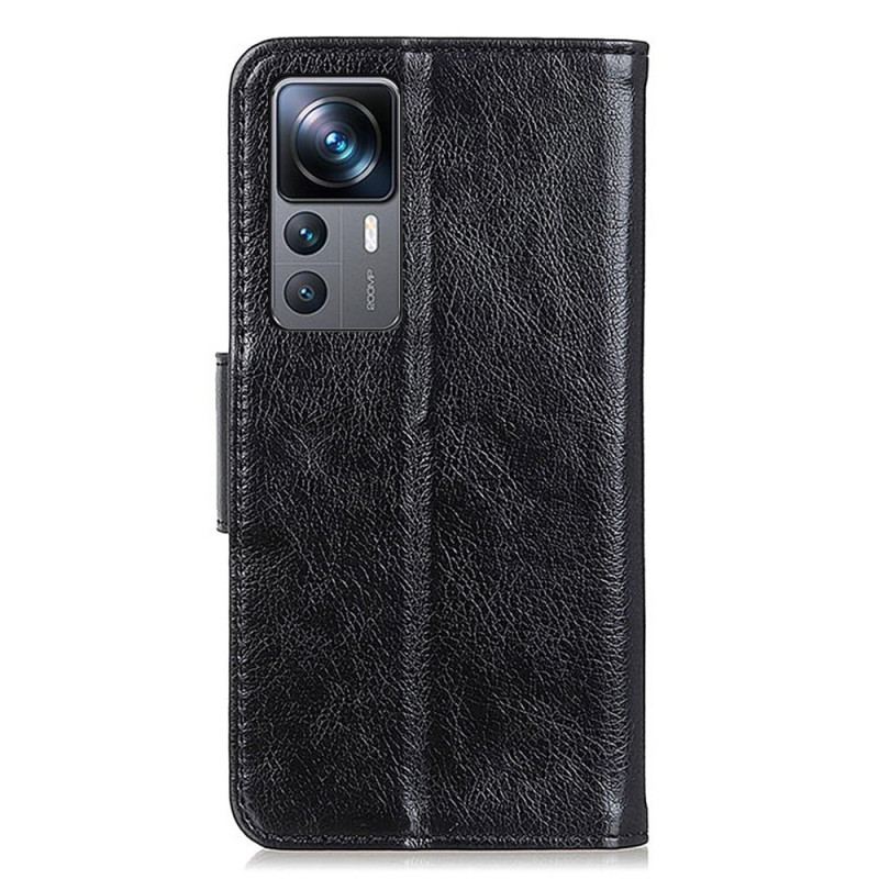 Capa De Couro Para Xiaomi 12T / 12T Pro Couro Napa Rachado