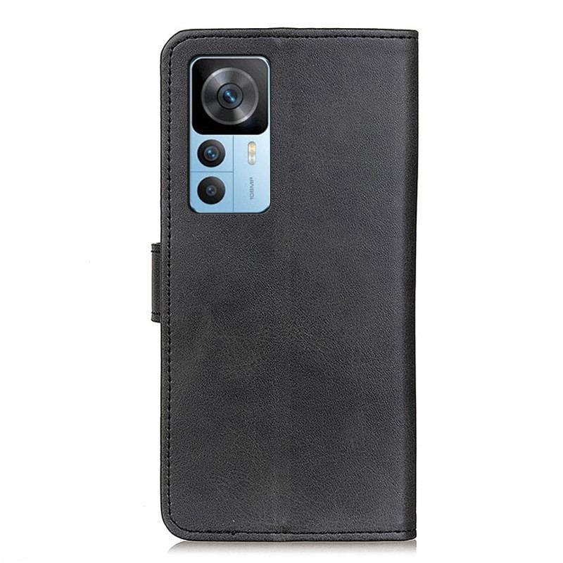 Capa De Couro Para Xiaomi 12T / 12T Pro Couro Sintético Fosco