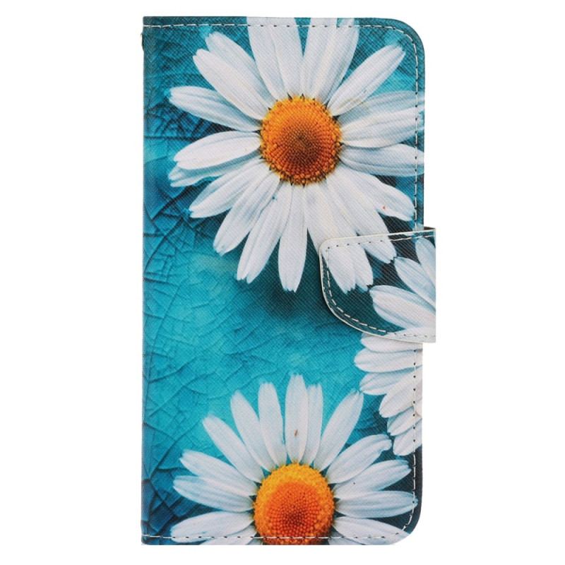 Capa Em Pele Para Xiaomi 12T / 12T Pro De Cordão Strappy Daisy