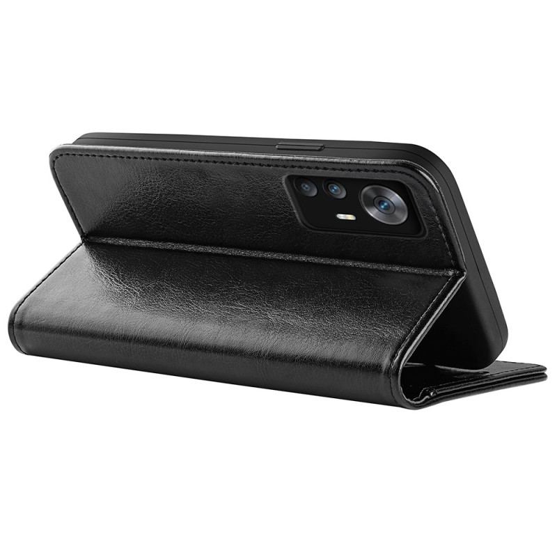 Capa Em Pele Para Xiaomi 12T / 12T Pro Couro Sintético