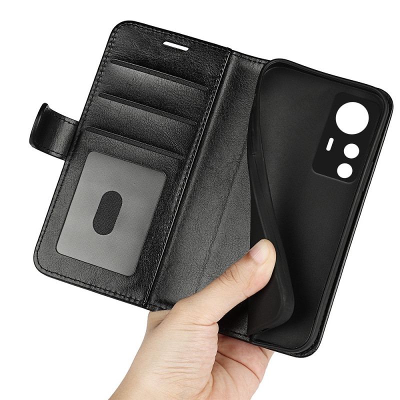 Capa Em Pele Para Xiaomi 12T / 12T Pro Couro Sintético