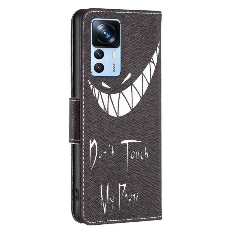 Capa Em Pele Para Xiaomi 12T / 12T Pro Telefone Do Diabo