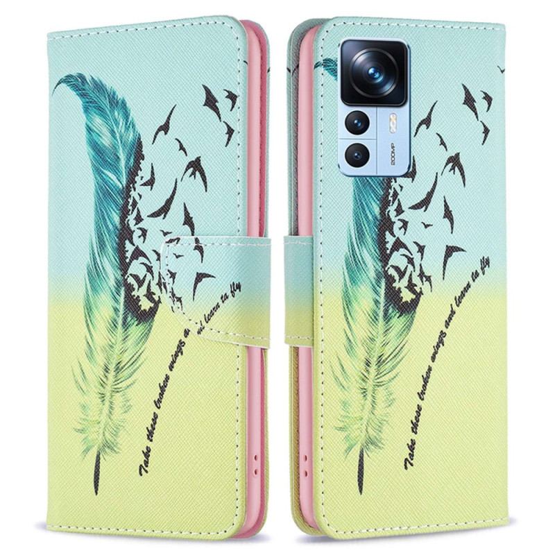 Capa Flip Para Xiaomi 12T / 12T Pro Aprender A Voar