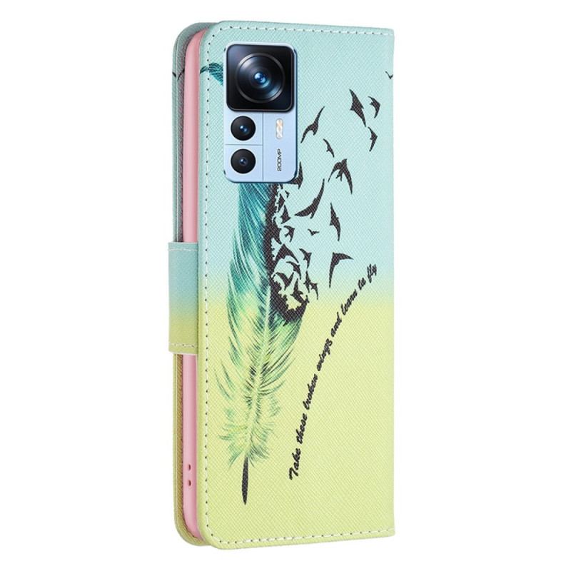 Capa Flip Para Xiaomi 12T / 12T Pro Aprender A Voar