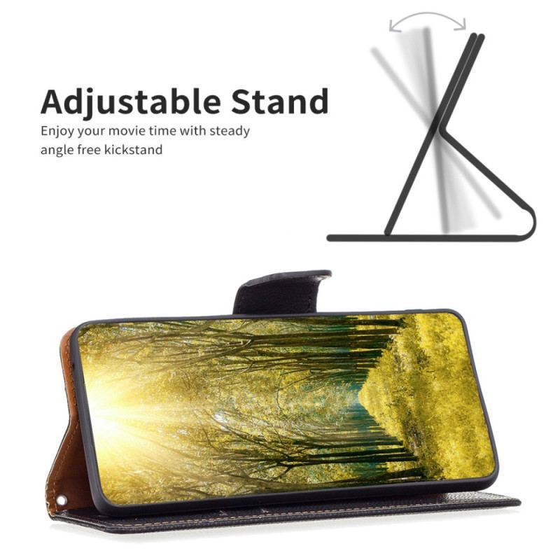 Capa Flip Para Xiaomi 12T / 12T Pro De Cordão Strappy Estilo Couro Lichia