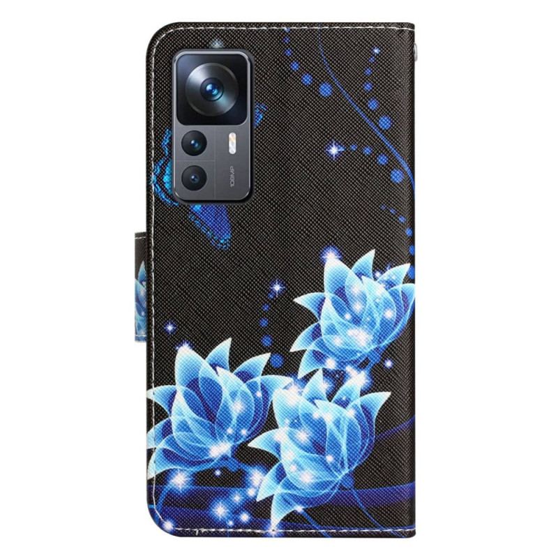 Capa Flip Para Xiaomi 12T / 12T Pro De Cordão Strappy Moth