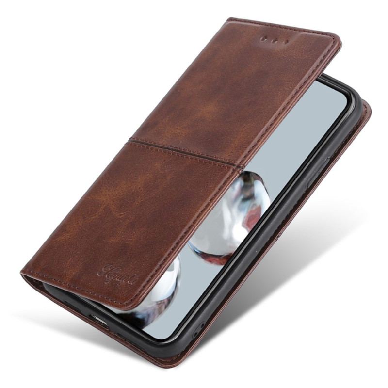 Capa Flip Para Xiaomi 12T / 12T Pro Costuras Expostas