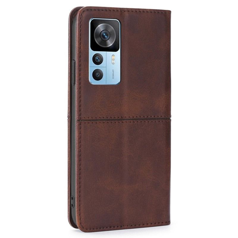 Capa Flip Para Xiaomi 12T / 12T Pro Costuras Expostas