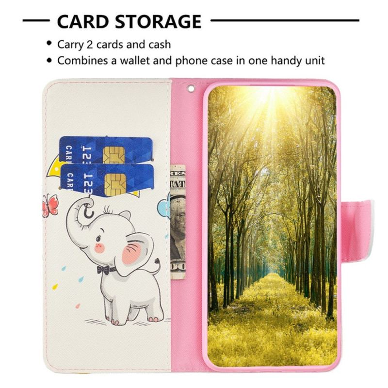 Capa Flip Para Xiaomi 12T / 12T Pro Elefante Bébé