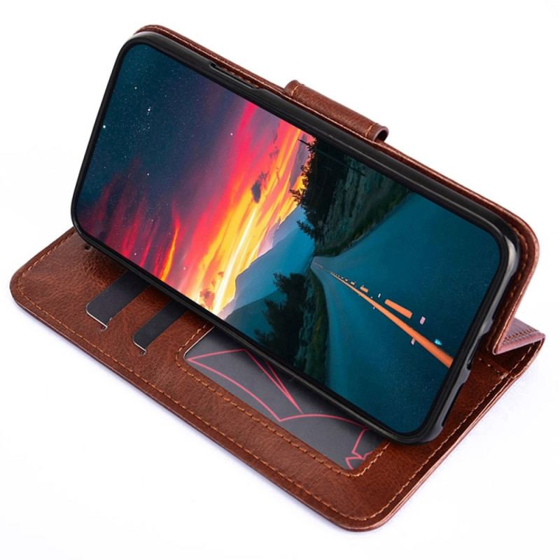 Capa Flip Para Xiaomi 12T / 12T Pro Estilo Retrô De Couro