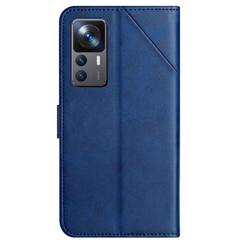 Capa Flip Para Xiaomi 12T / 12T Pro Estilo X Design Geo Couro