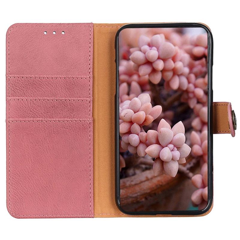 Capa Flip Para Xiaomi 12T / 12T Pro Imitação De Couro Khazneh