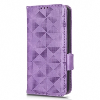 Capa Flip Para Xiaomi 12T / 12T Pro Triângulos Estilo Retrô