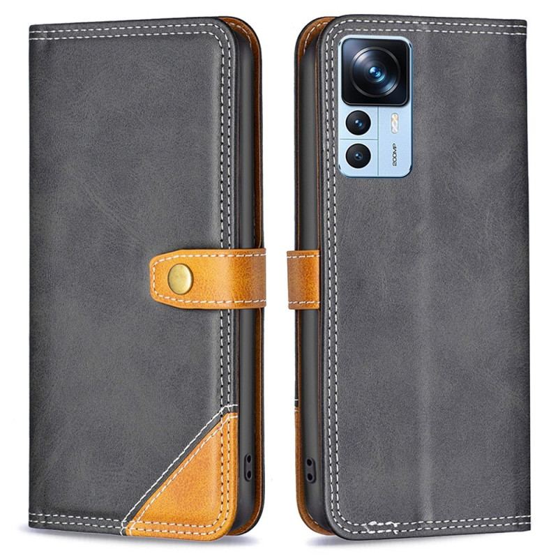 Capa Flip Para Xiaomi 12T / 12T Pro Vintage Binfen Cor