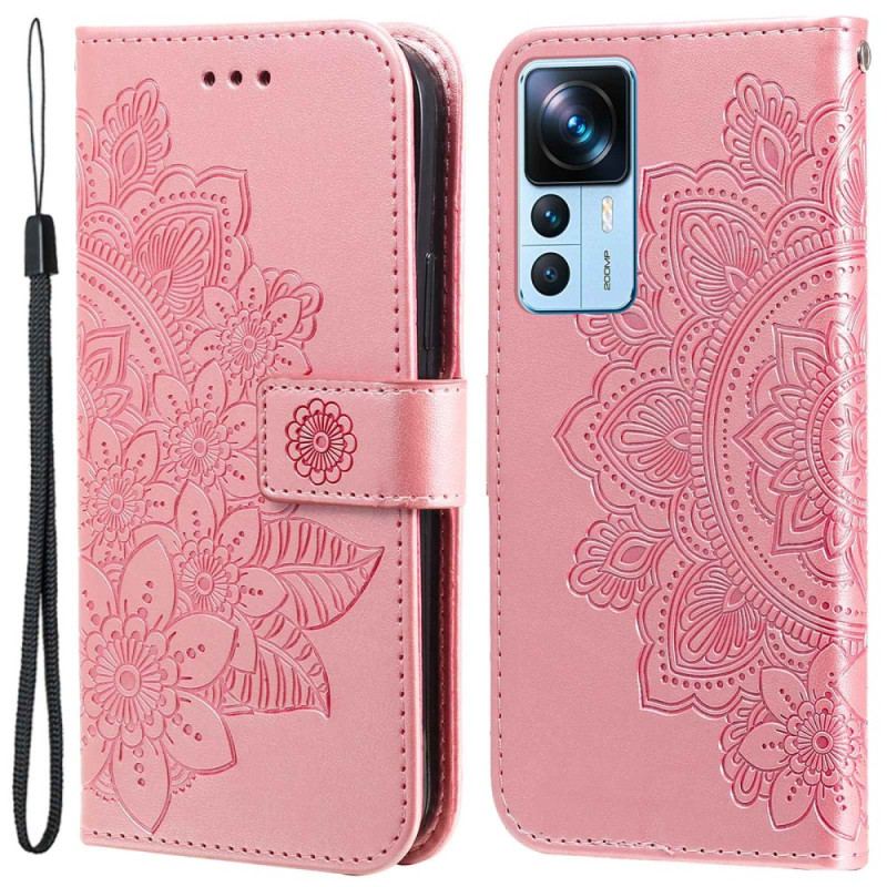 Capa Folio Para Xiaomi 12T / 12T Pro De Cordão Mandala Strappy