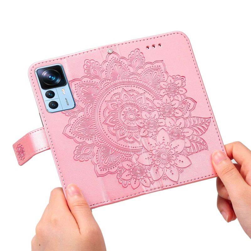 Capa Folio Para Xiaomi 12T / 12T Pro De Cordão Mandala Strappy