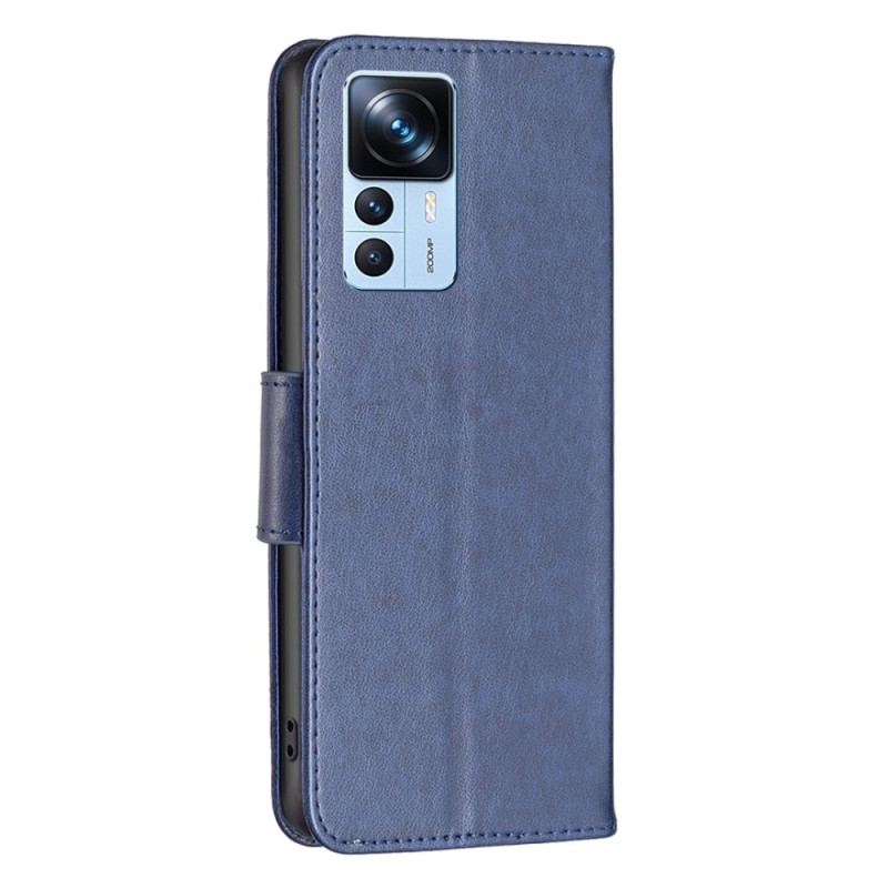 Capa Folio Para Xiaomi 12T / 12T Pro De Cordão Tanga Borboletas