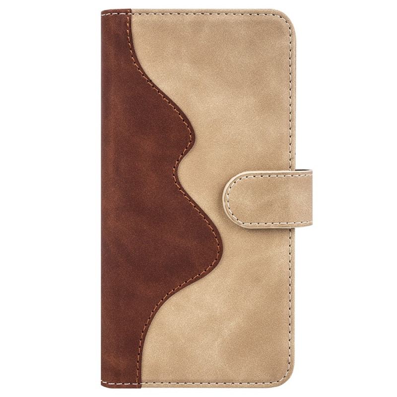 Capa Folio Para Xiaomi 12T / 12T Pro Elegante Em Dois Tons