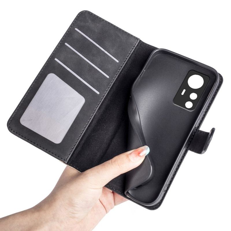 Capa Folio Para Xiaomi 12T / 12T Pro Elegante Em Dois Tons