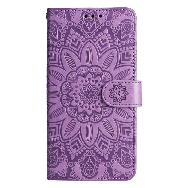 Capa Folio Para Xiaomi 12T / 12T Pro Girassol Com Cordão