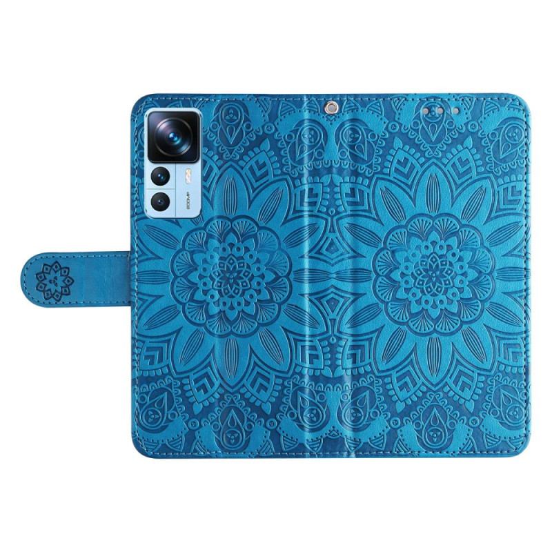 Capa Folio Para Xiaomi 12T / 12T Pro Girassol Com Cordão