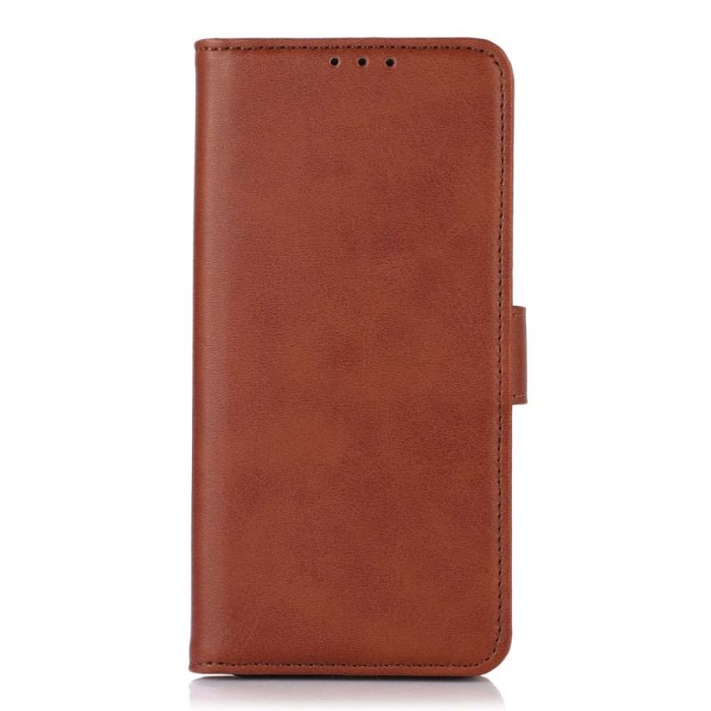 Capa Folio Para Xiaomi 12T / 12T Pro Sobriedade Efeito Couro