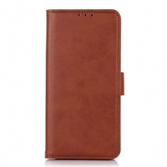 Capa Folio Para Xiaomi 12T / 12T Pro Sobriedade Efeito Couro