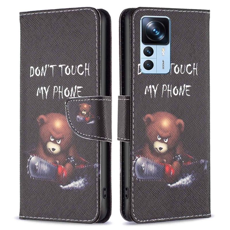 Capa Folio Para Xiaomi 12T / 12T Pro Urso Perigoso