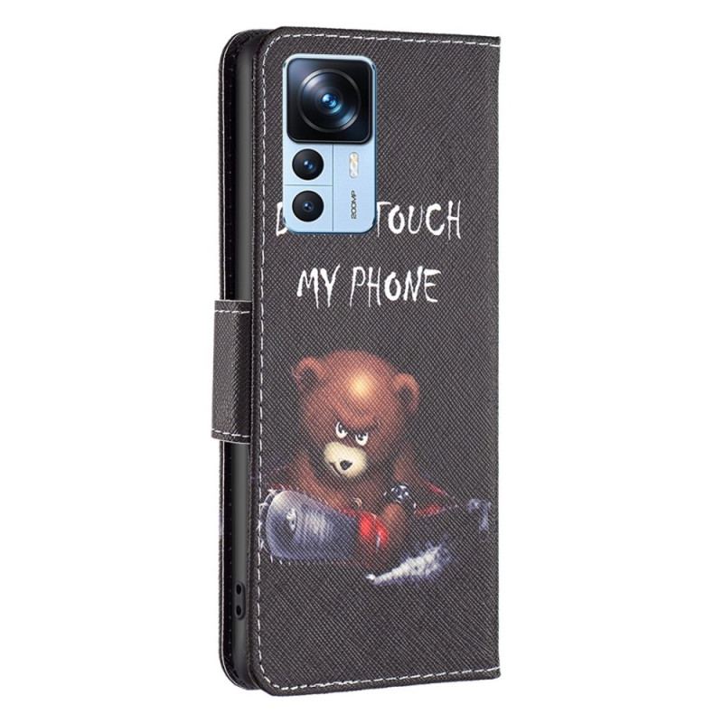 Capa Folio Para Xiaomi 12T / 12T Pro Urso Perigoso