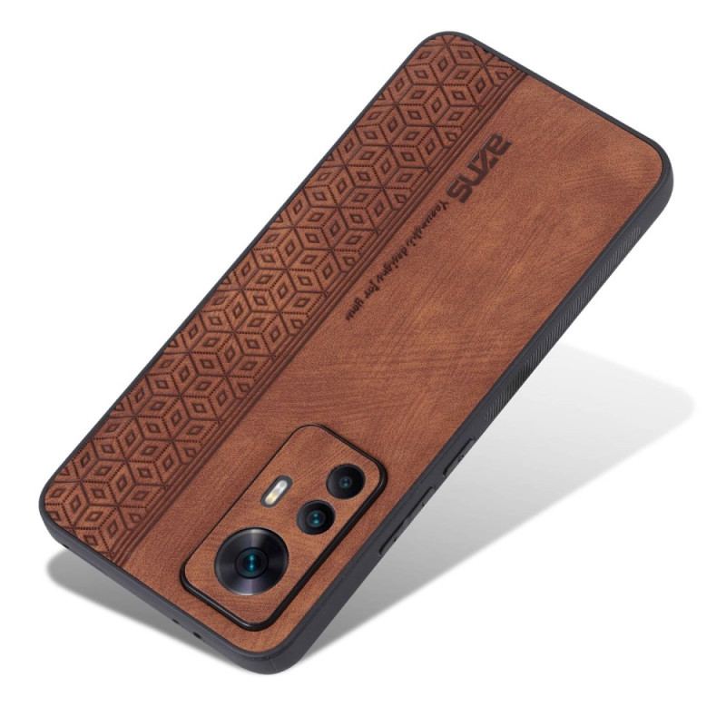 Capa Para Xiaomi 12T / 12T Pro Efeito Couro Azns