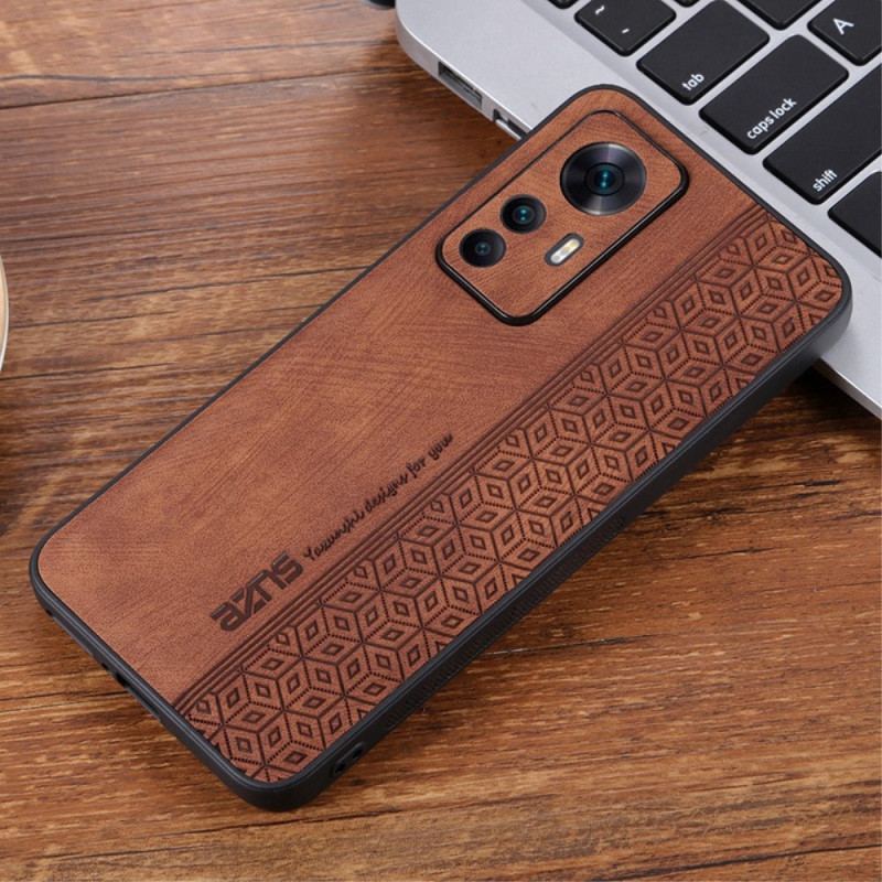 Capa Para Xiaomi 12T / 12T Pro Efeito Couro Azns