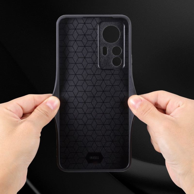 Capa Para Xiaomi 12T / 12T Pro Efeito Couro Azns