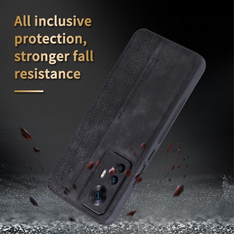 Capa Para Xiaomi 12T / 12T Pro Efeito Couro Azns