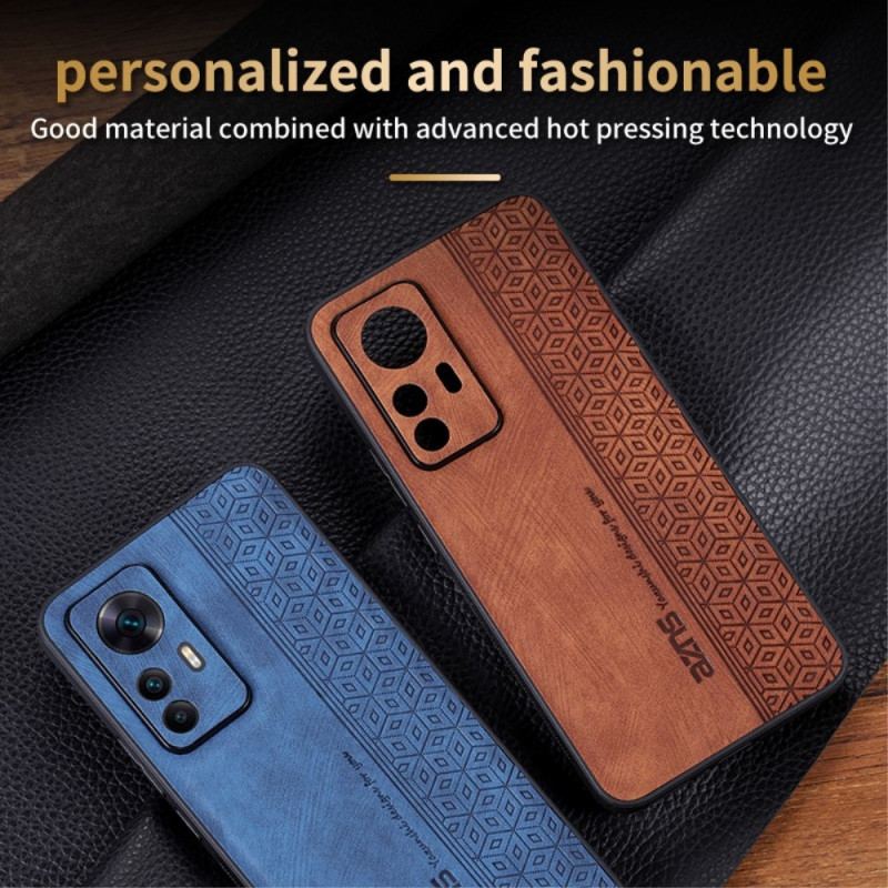 Capa Para Xiaomi 12T / 12T Pro Efeito Couro Azns